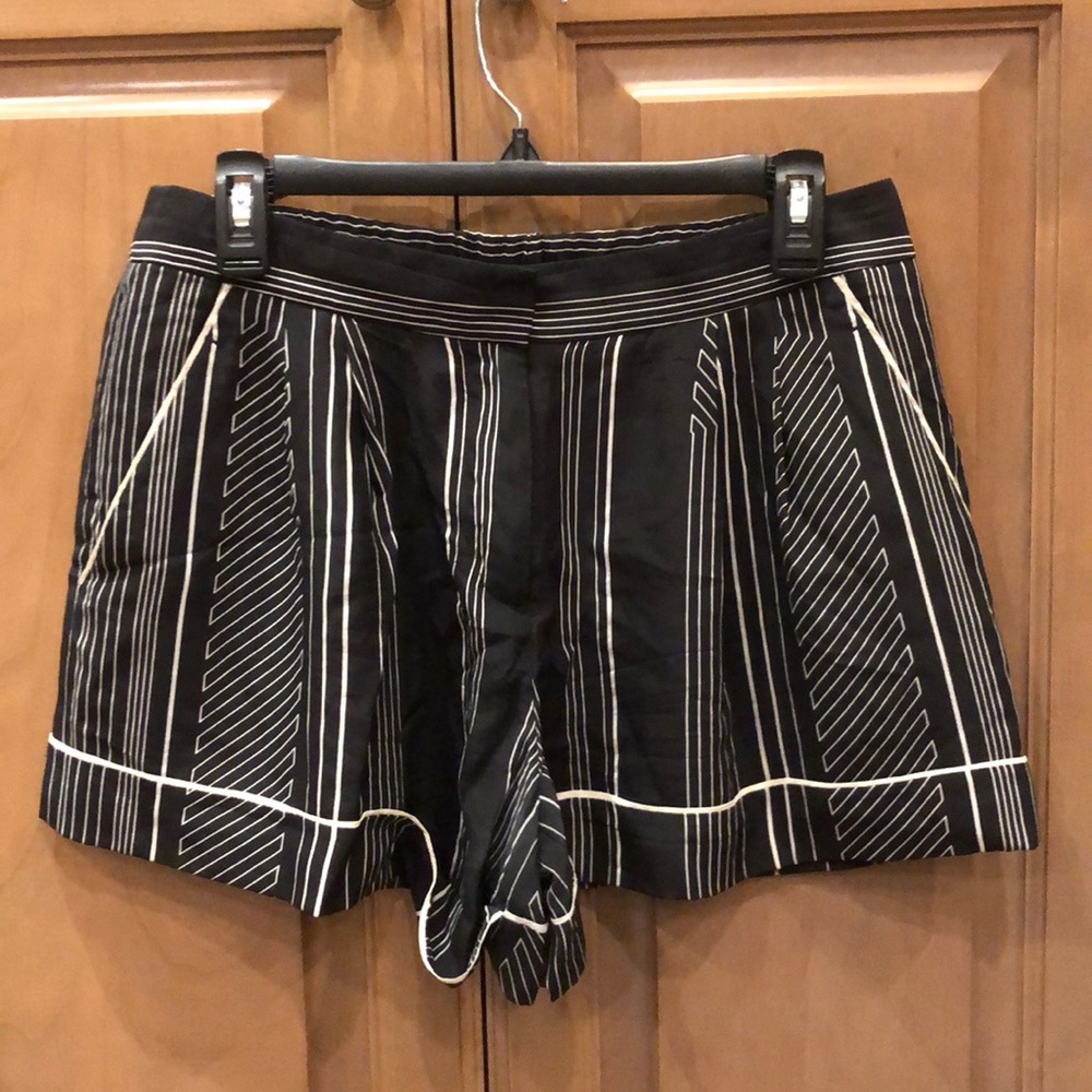 New 3.1 Phillip Lim high waisted silk striped silk shorts